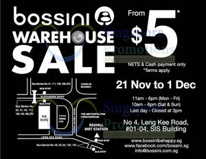 Featured image for (EXPIRED) Bossini Warehouse SALE 2013 @ SIS Building 21 Nov – 1 Dec 2013