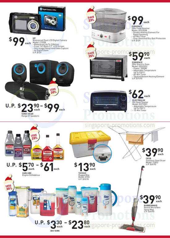 Electronics, Home Basics, Digital Cameras, Steamer, Ovens, HP, EuropAce, Electrolux