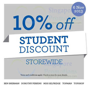 Featured image for (EXPIRED) F3 10% OFF Storewide Student Discount Promo 6 Nov 2013