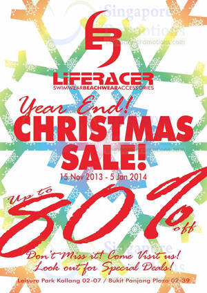 Featured image for (EXPIRED) Liferacer Swim Wears Up To 80% OFF Christmas SALE 15 Nov 2013 – 5 Jan 2014