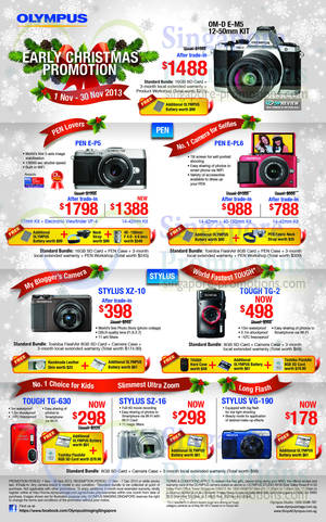 Featured image for (EXPIRED) Olympus Digital Cameras Promo Offers 1 – 30 Nov 2013