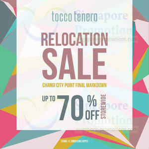 Featured image for (EXPIRED) Tocco Tenero Up To 70% OFF Relocation SALE @ Changi City Point 1 Nov – 14 Dec 2013