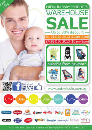 Featured image for (EXPIRED) Baby Studio Warehouse SALE Up To 80% Off (Fri – Sat Only) 20 – 28 Dec 2013