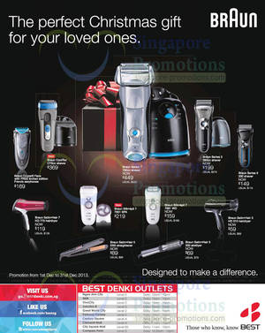 Featured image for (EXPIRED) Braun Personal Care Product Price List Offer @ Best Denki 1 – 31 Dec 2013