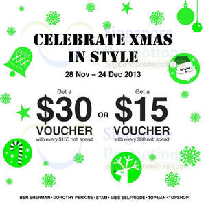 Featured image for (EXPIRED) Fashion Fast Forward (F3) Brands Free $15 Voucher Promo 28 Nov – 24 Dec 2013