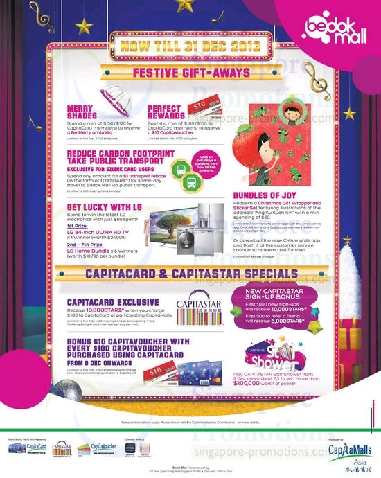 Festive Giveaways, Capitacard Captiastar Specials