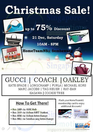 Featured image for (EXPIRED) Branded Handbags Up To 75% OFF SALE @ HomeTeamNS Sembawang 21 Dec 2013