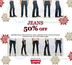 Featured image for (EXPIRED) Levi’s 50% OFF Jeans Promo 18 Dec 2013