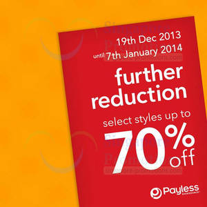 Featured image for (EXPIRED) Payless Shoesource Up To 70% OFF SALE Further Reductions 19 Dec 2013 – 7 Jan 2014