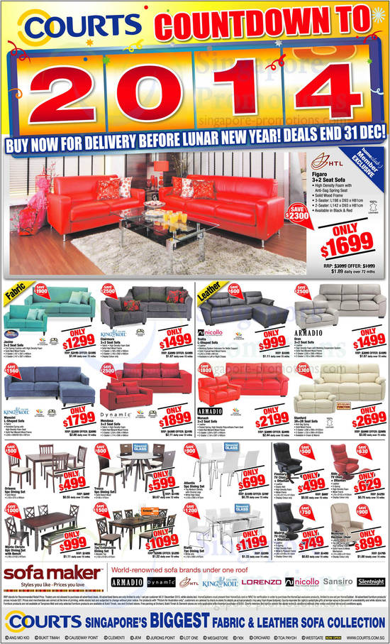 Sofa Sets, Dining Sets, Silentnight, King Koil, Dynamic, Nicollo, Armadio