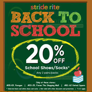Featured image for (EXPIRED) Stride Rite 20% OFF School Shoes & Socks Promo 20 Dec 2013