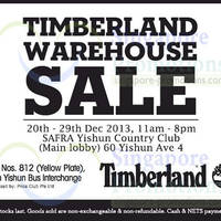 Read more about Timberland Warehouse Sale @ Safra Yishun 20 Dec 2013 - 1 Jan 2014
