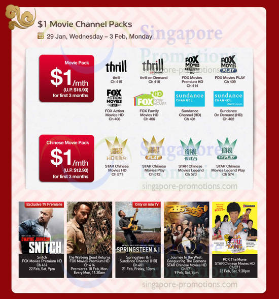 1 Dollar Channel Movie Packs, Chinese Movie Pack