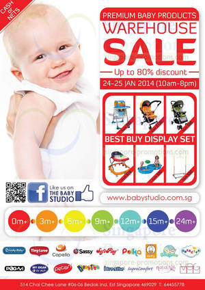 Featured image for (EXPIRED) Baby Studio Warehouse SALE Up To 80% Off 24 – 25 Jan 2014