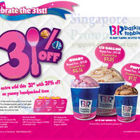 Read more about Baskin-Robbins 31% Off Hand Packed Ice Cream 31 Jul 2014