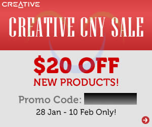 Featured image for (EXPIRED) Creative Store $20 Off New Products Coupon Code 28 Jan – 10 Feb 2014