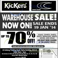 Read more about McGill Up To 70% OFF Kickers & Criss Cross Warehouse Sale 10 - 19 Jan 2014