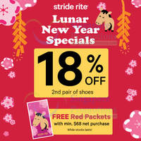 Read more about Stride Rite 18% OFF 2nd Pair Promo 10 Jan - 16 Feb 2014