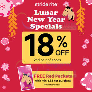Featured image for (EXPIRED) Stride Rite 18% OFF 2nd Pair Promo 10 Jan – 16 Feb 2014