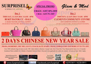 Featured image for (EXPIRED) Surprisel Branded Handbags Sale Up To 75% Off 11 – 12 Jan 2014