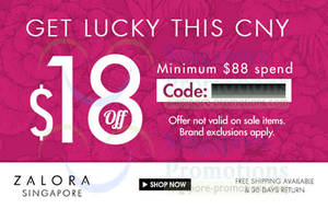 Featured image for (EXPIRED) Zalora $18 Off CNY Promo Coupon Code 31 Jan – 3 Feb 2014