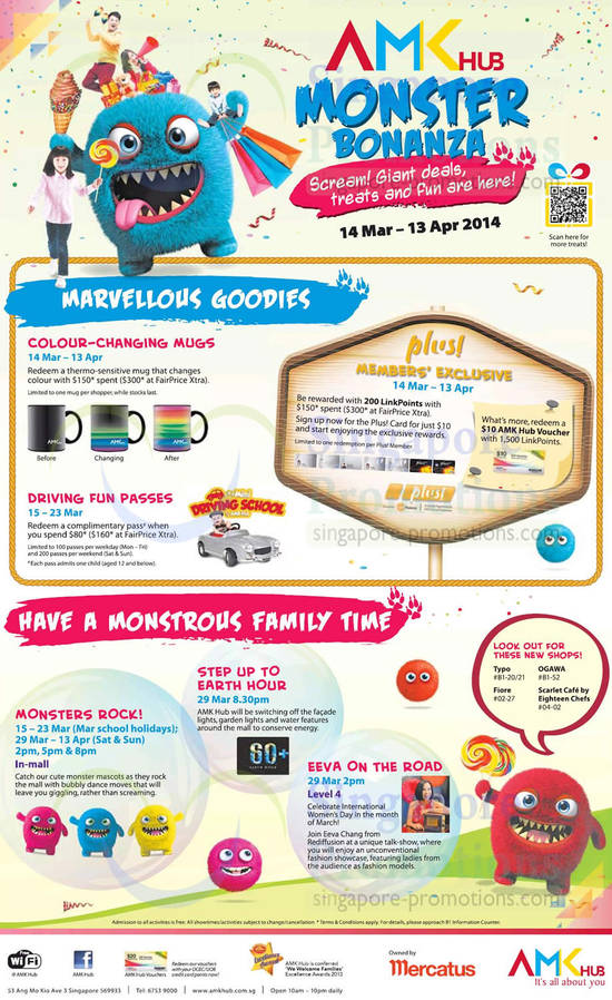 14 Mar AMK Hub Monster Bonanza Goodies, Family Time