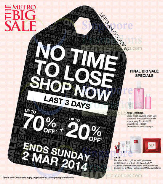 28 Feb Last 3 Days Up To 70 Percent Off