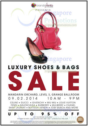 Featured image for (EXPIRED) Brandsfever Handbags & Footwear Sale Up To 95% Off @ Mandarin Orchard 9 Feb 2014