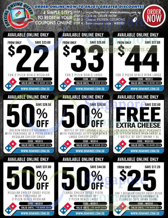 Dominos Pizza 16 Feb 2014