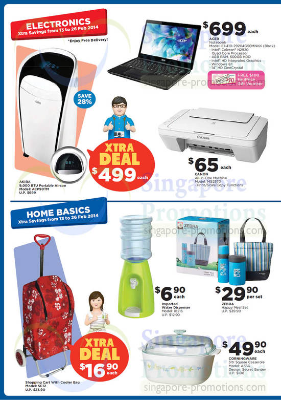 Electronics, Home Basics, Canon Printer, Acer Notebook, Akira Air Conditioner