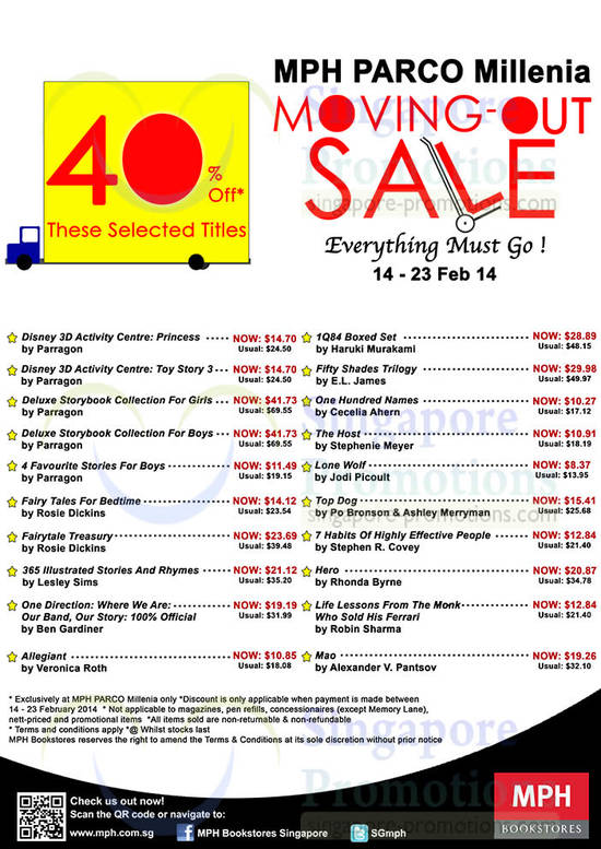 MPH 40 Percent Off Books List