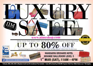 Featured image for (EXPIRED) Nimeshop Branded Handbags Sale Up To 80% Off @ Mandarin Orchard 1 Mar 2014