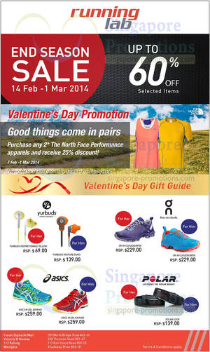 Featured image for (EXPIRED) Running Lab End of Season SALE 14 Feb – 1 Mar 2014