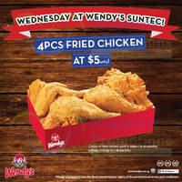 Read more about Wendy's $5 4pcs Fried Chicken Promo Offer @ Suntec 12 Feb 2014
