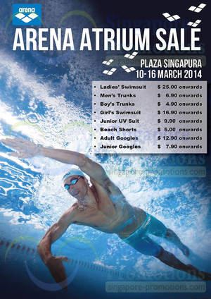 Featured image for (EXPIRED) Arena Atrium Swim Products SALE @ Plaza Singapura 10 – 16 Mar 2014