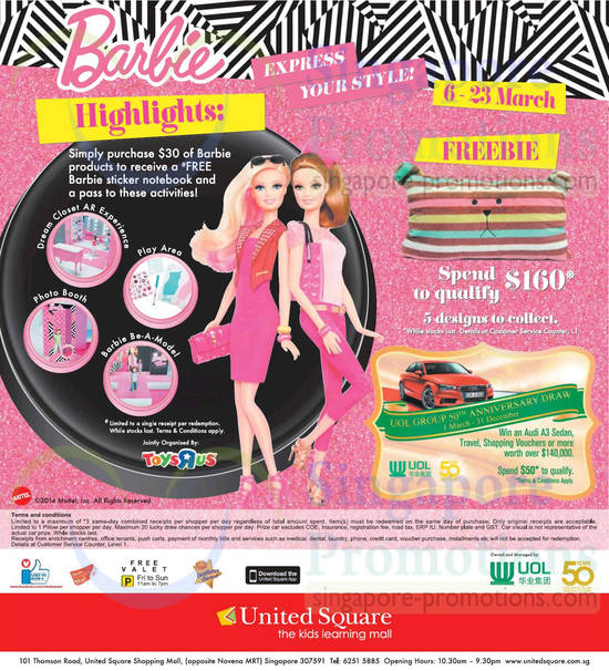 Barbie Highlights, Freebie, UOL Group 50th Anniversary Draw