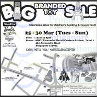 Read more about Big Branded Toy SALE @ Alexandra Retail Centre 25 - 30 Mar 2014