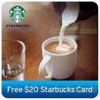 Read more about Starbucks FREE $20 Card For Citibank Cardmembers 28 Mar - 30 Apr 2014