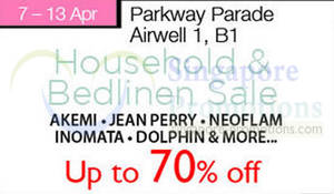 Featured image for (EXPIRED) Household & Bedlinen SALE @ Isetan Parkway Parade 7 – 13 Apr 2014