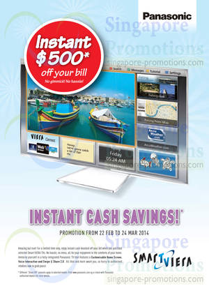 Featured image for (EXPIRED) Panasonic Viera TV Promo Offers 22 Feb – 24 Mar 2014