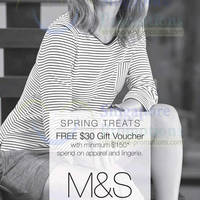 Read more about Marks & Spencer FREE $30 Gift Voucher Promo 20 - 30 Mar 2014
