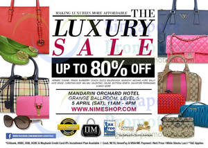 Featured image for (EXPIRED) Nimeshop Branded Handbags Sale Up To 80% Off @ Mandarin Orchard 5 Apr 2014