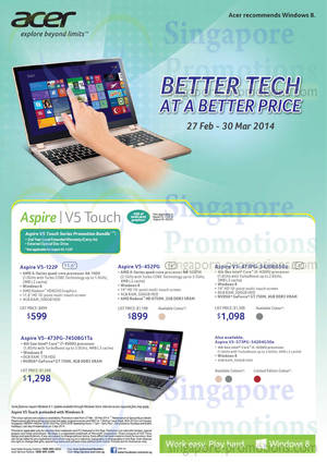 Featured image for (EXPIRED) Acer Notebooks, Desktop PCs, Tablets & Monitors Price List 27 Feb – 30 Mar 2014