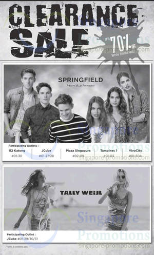 Featured image for (EXPIRED) Springfield & Tally Weijl Up To 70% OFF Clearance SALE 28 Mar 2014