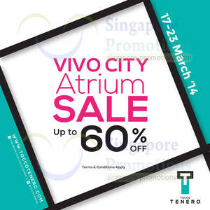 Featured image for (EXPIRED) Tocco Tenero Up To 60% OFF SALE @ VivoCity 17 – 23 Mar 2014