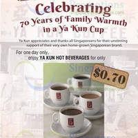 Read more about Ya Kun Kaya Toast 70 Cents Hot Beverages One Day Promo 3 Mar 2014