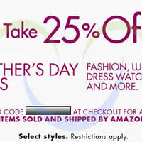 Read more about Amazon.com 25% OFF Fashion & Luxury Watches Coupon Code (NO Min Spend) 28 Apr - 12 May 2014
