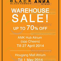 Read more about Black Hammer & Anna Black Warehouse SALE 25 Apr - 1 May 2014