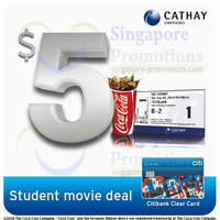 Read more about Cathay Cinemas $5 Ticket & Coke Weekdays Student Citibank Clear Promo 7 Apr - 31 Dec 2014