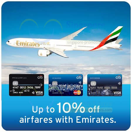 Featured image for Emirates 10% OFF Discount Coupon Code For Citibank Cardmembers 2 Feb - 31 Dec 2015